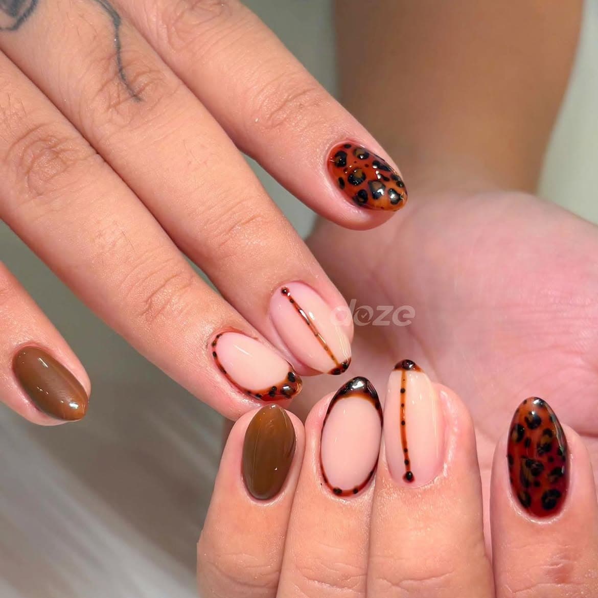 Minimalist Nude Gel Mani & Ring Accents